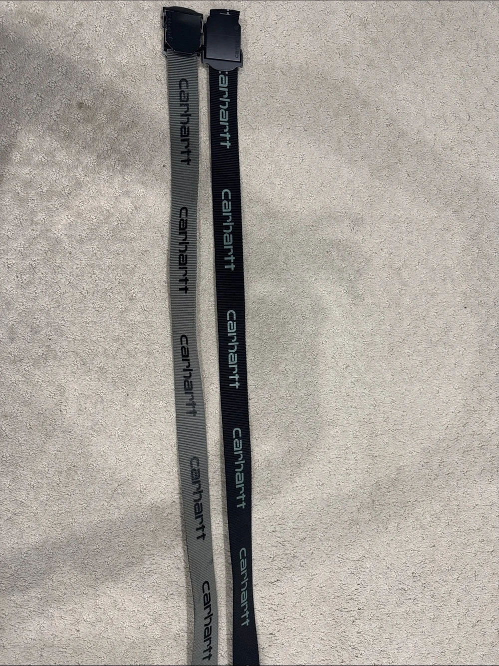 Carhartt Dual Web Belts in Grey and Black - 2 belts